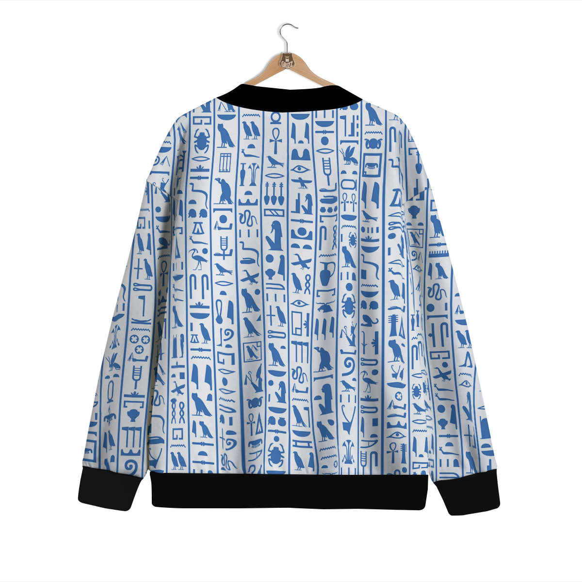Hieroglyphs Egypt Print Pattern Cardigan-grizzshop