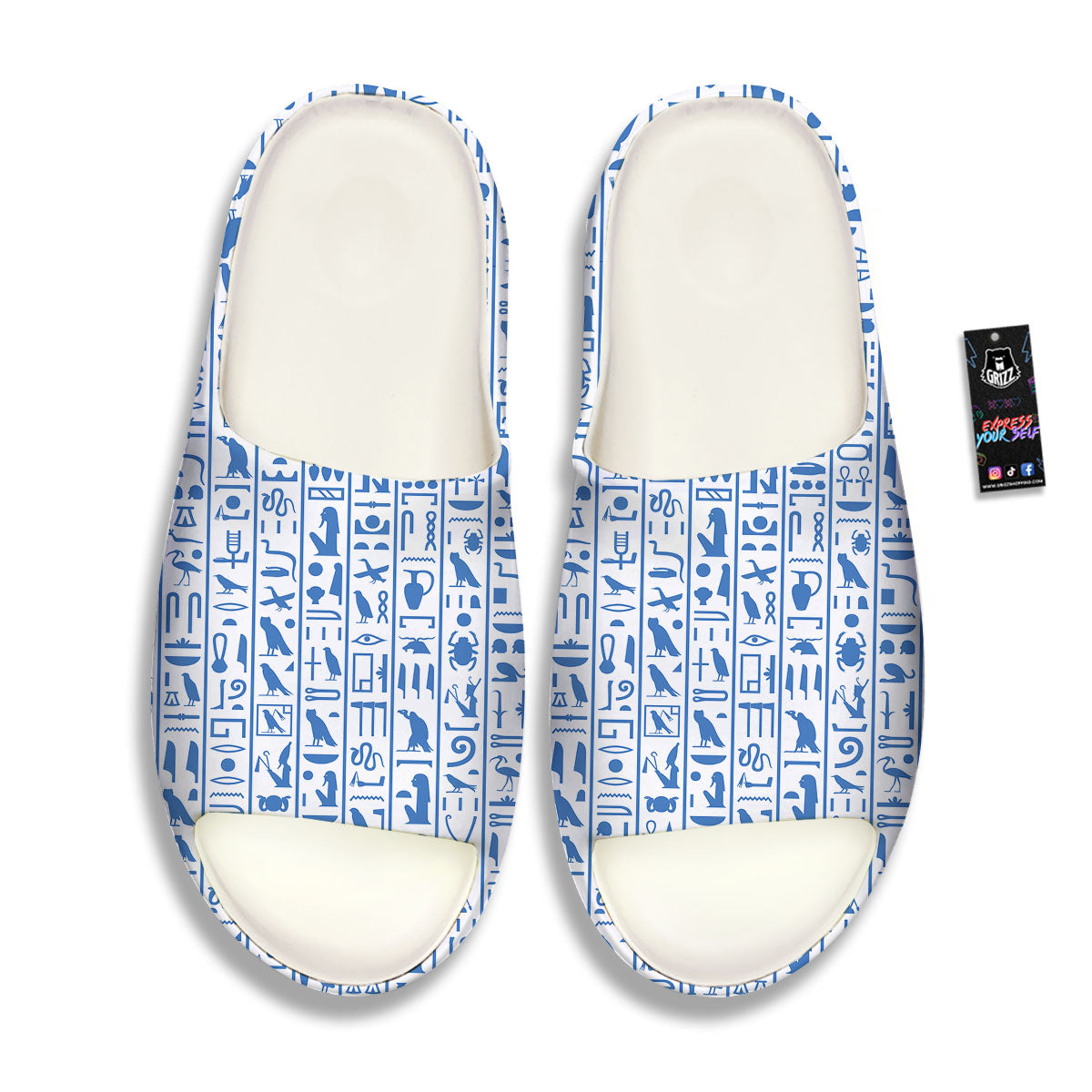Hieroglyphs Egypt Print Pattern Sandals-grizzshop