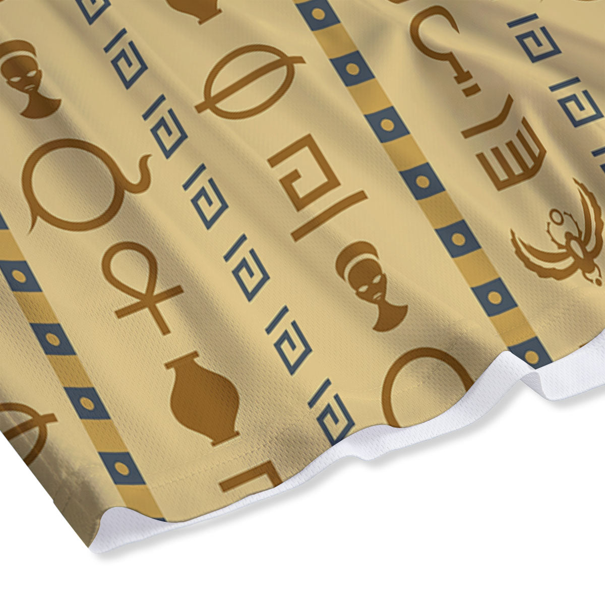 Hieroglyphs Egyptian Print Mesh Shorts