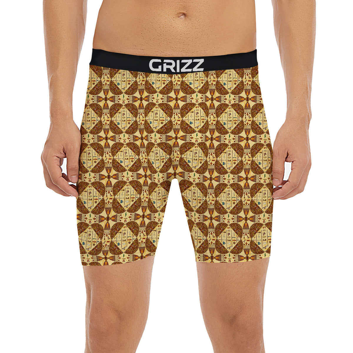 Hieroglyphs Egyptian Print Pattern Boxer Briefs-grizzshop