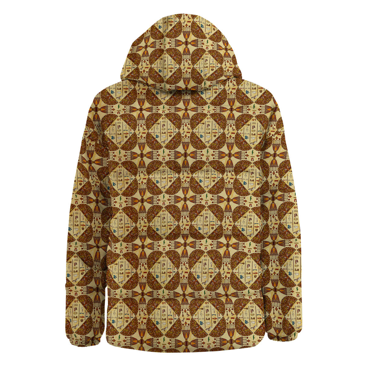 Hieroglyphs Egyptian Print Pattern Down Jacket-grizzshop