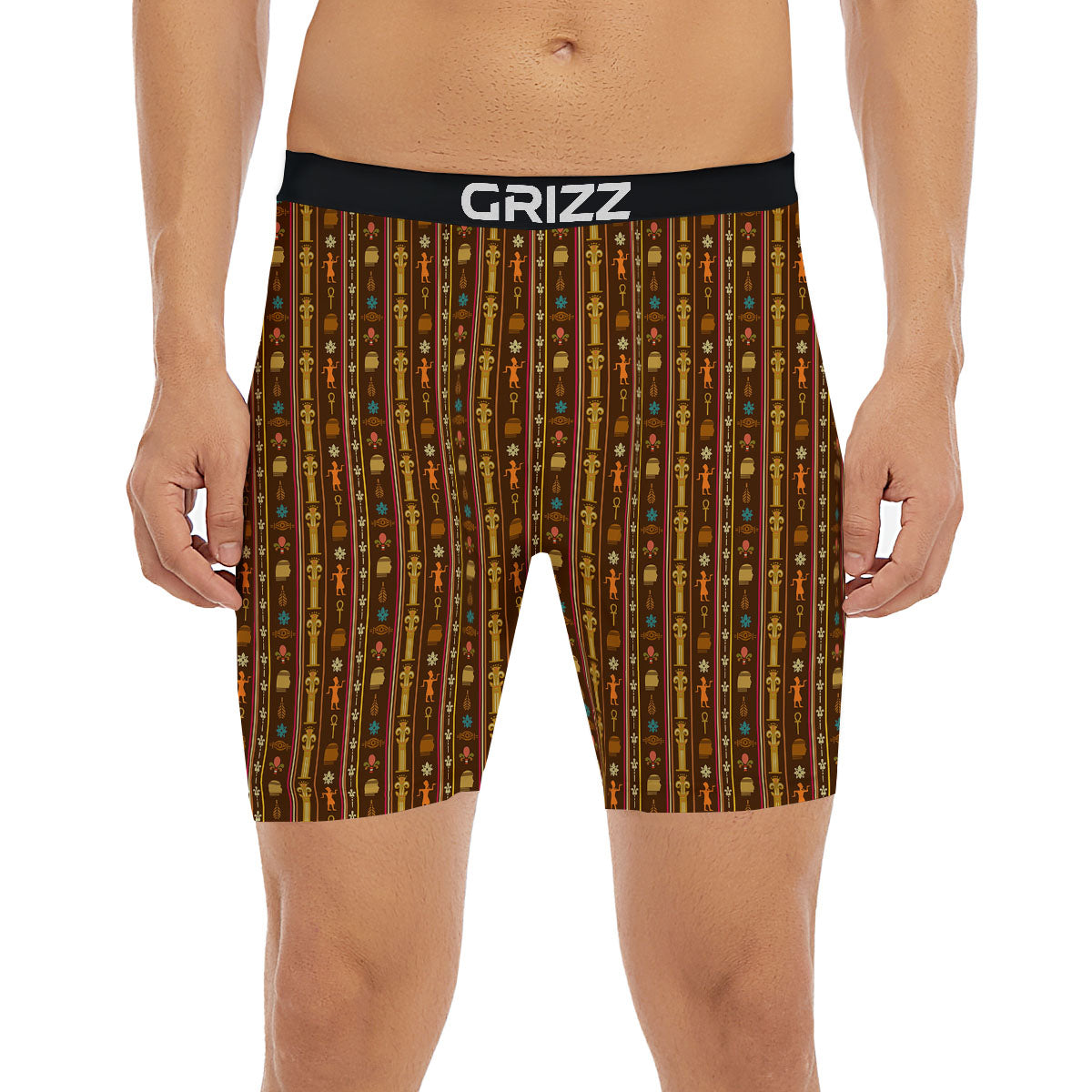 Hieroglyphs Symbol Egyptian Print Boxer Briefs-grizzshop