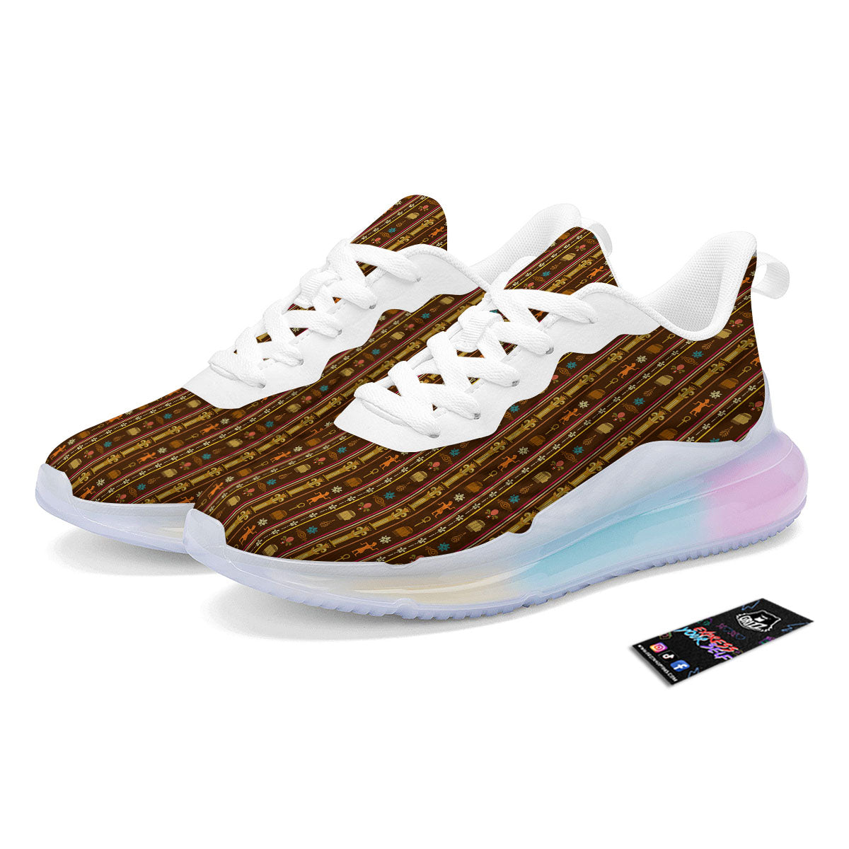 Hieroglyphs Symbol Egyptian Print Running Sneakers-grizzshop