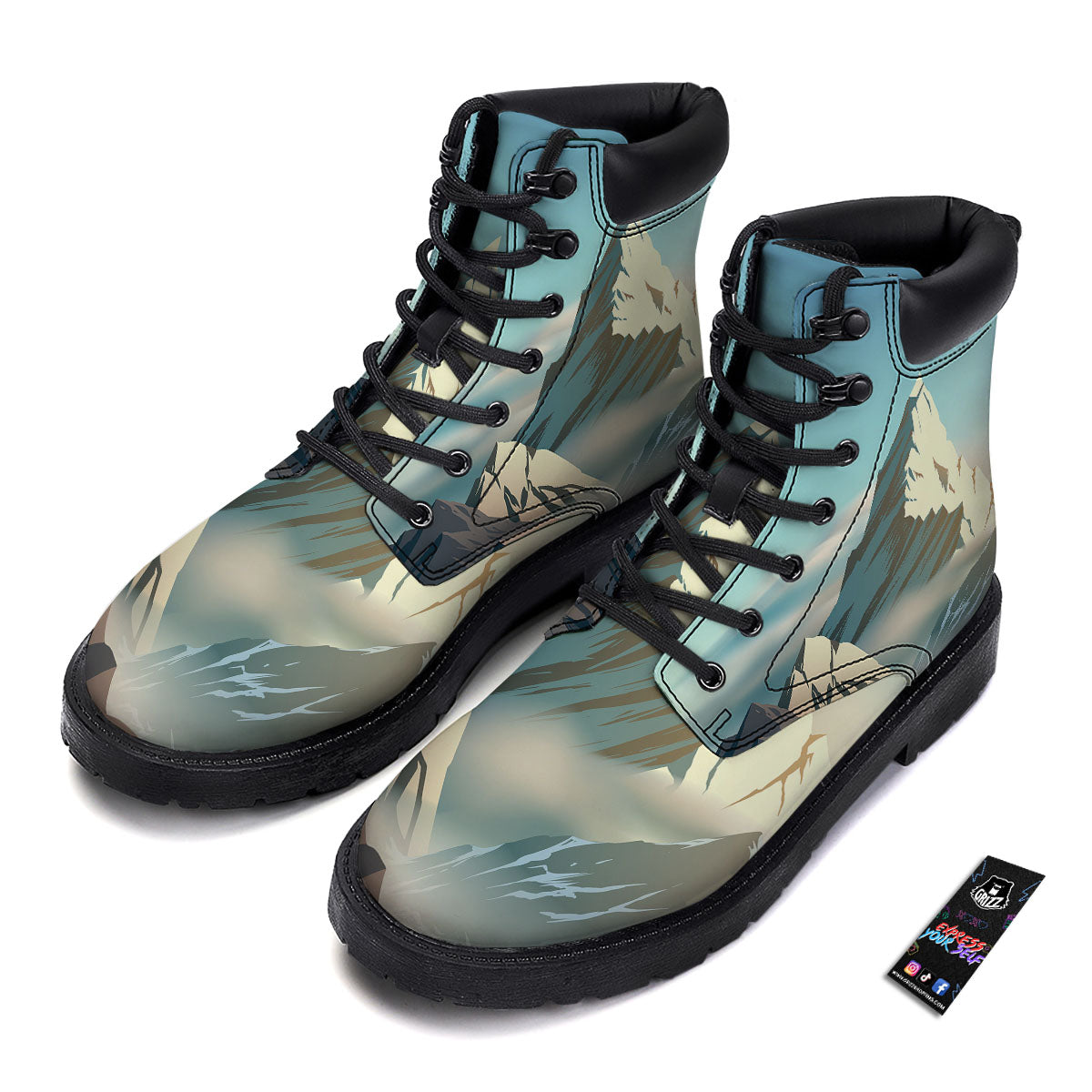 High Mountain Print Boots-grizzshop