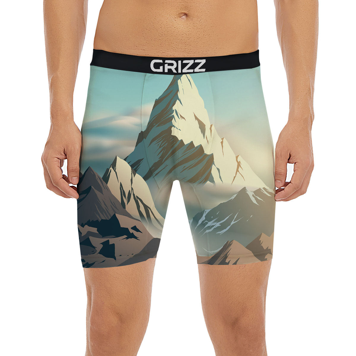 High Mountain Print Boxer Briefs-grizzshop