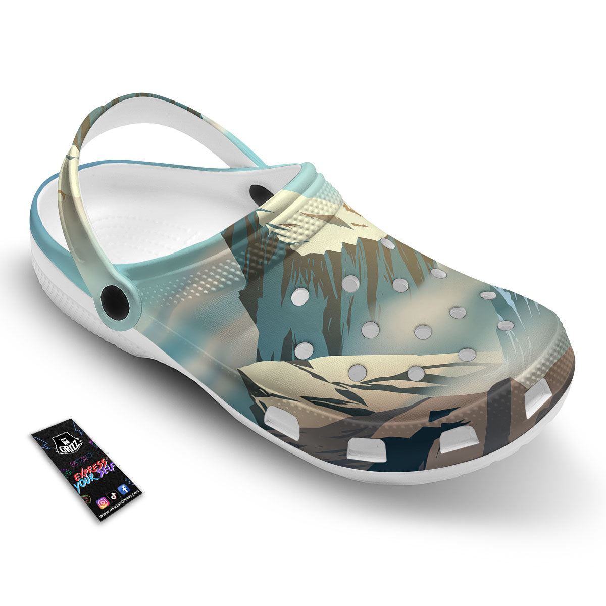 High Mountain Print Clog-grizzshop