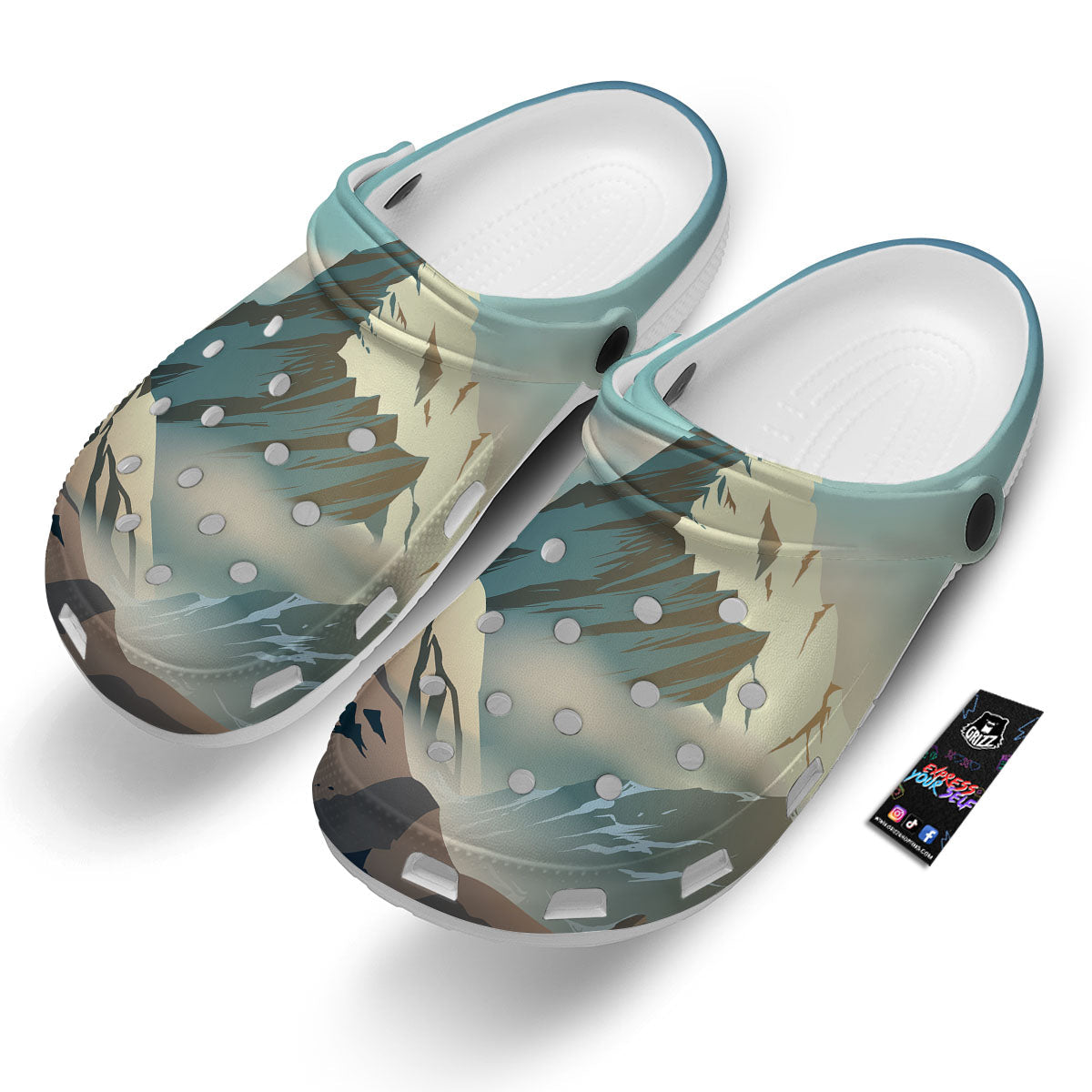 High Mountain Print Clog-grizzshop