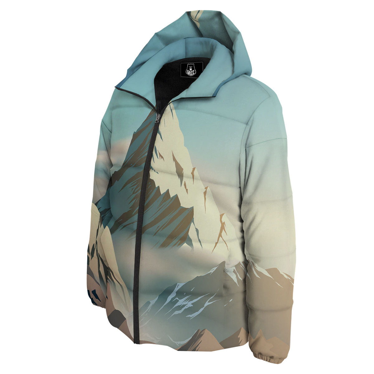 High Mountain Print Down Jacket-grizzshop