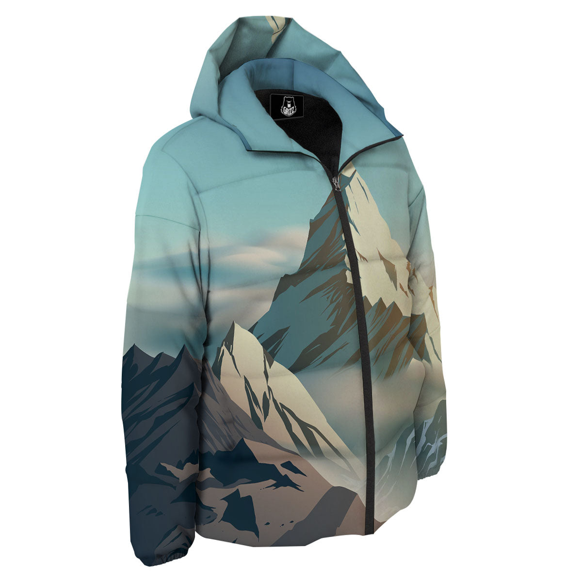 High Mountain Print Down Jacket-grizzshop