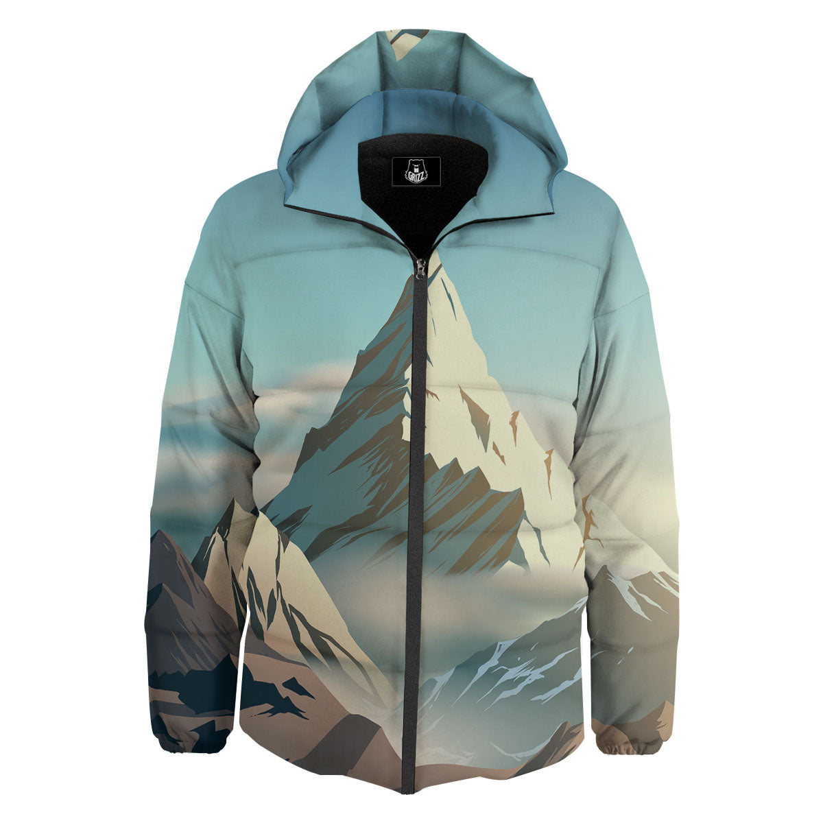 High Mountain Print Down Jacket-grizzshop