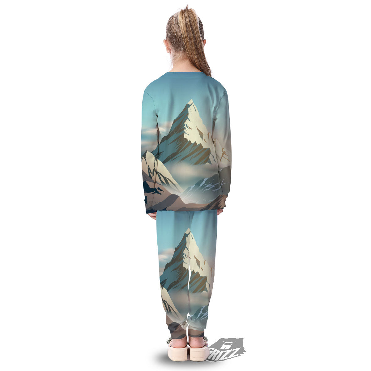 High Mountain Print Kid's Pajamas-grizzshop