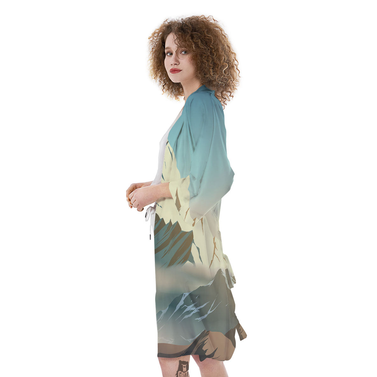 High Mountain Print Kimono-grizzshop
