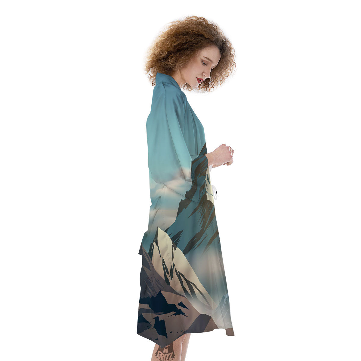 High Mountain Print Kimono-grizzshop