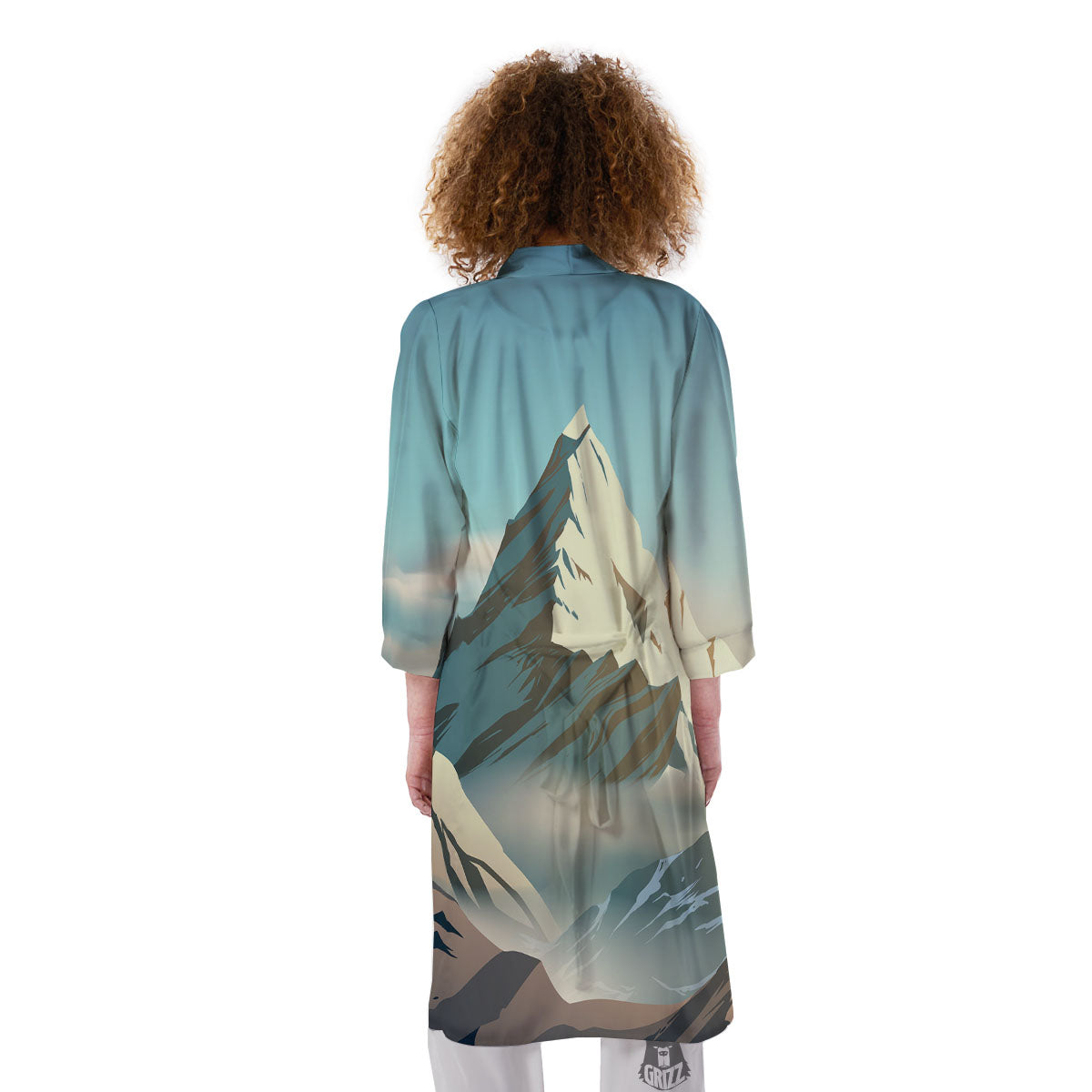 High Mountain Print Kimono-grizzshop