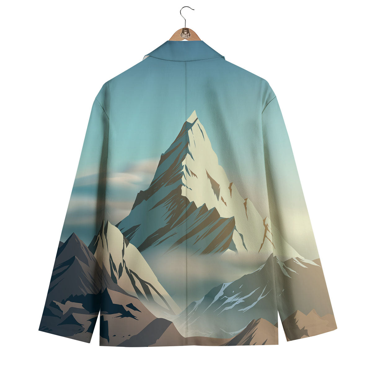 High Mountain Print Men's Blazer-grizzshop