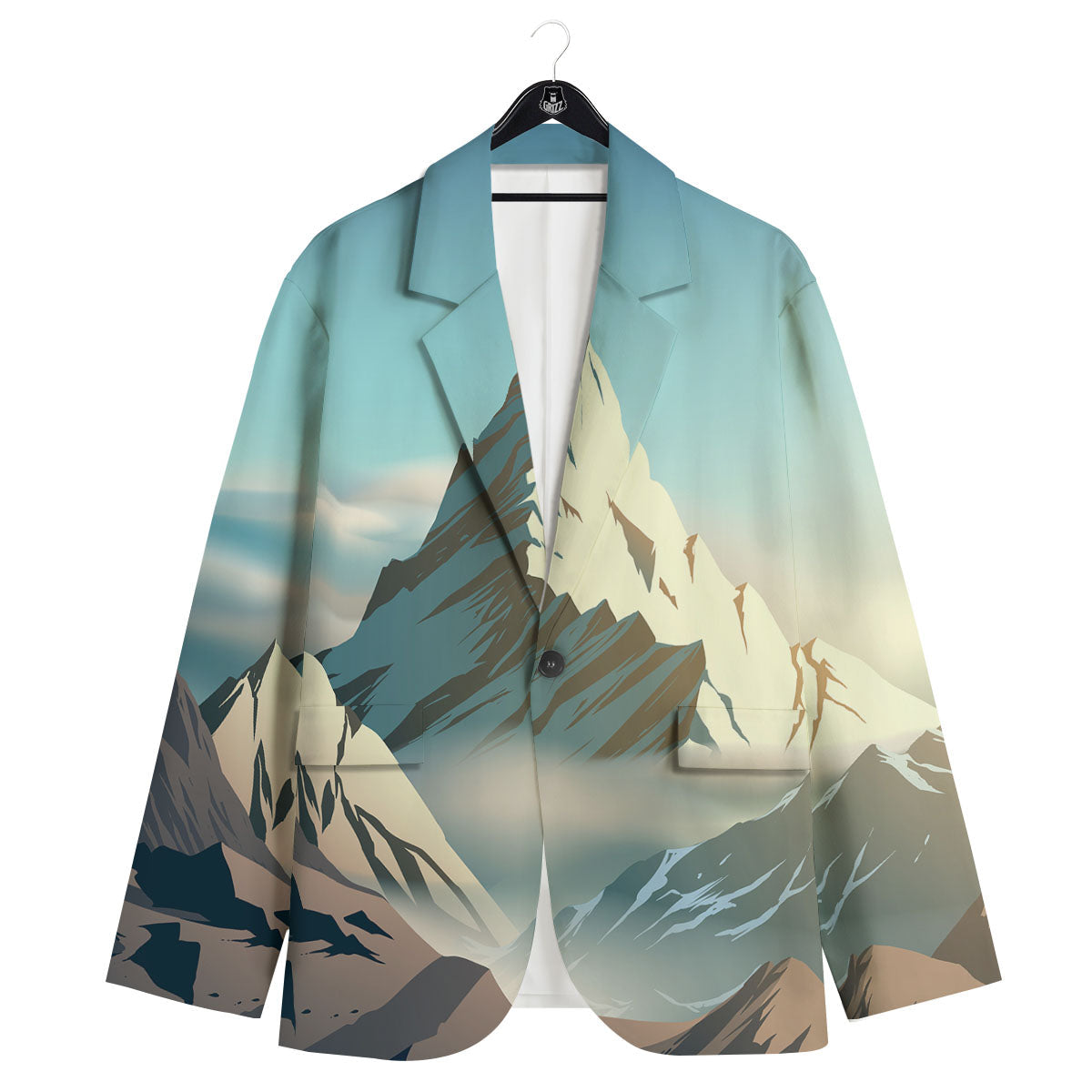 High Mountain Print Men's Sport Coat-grizzshop