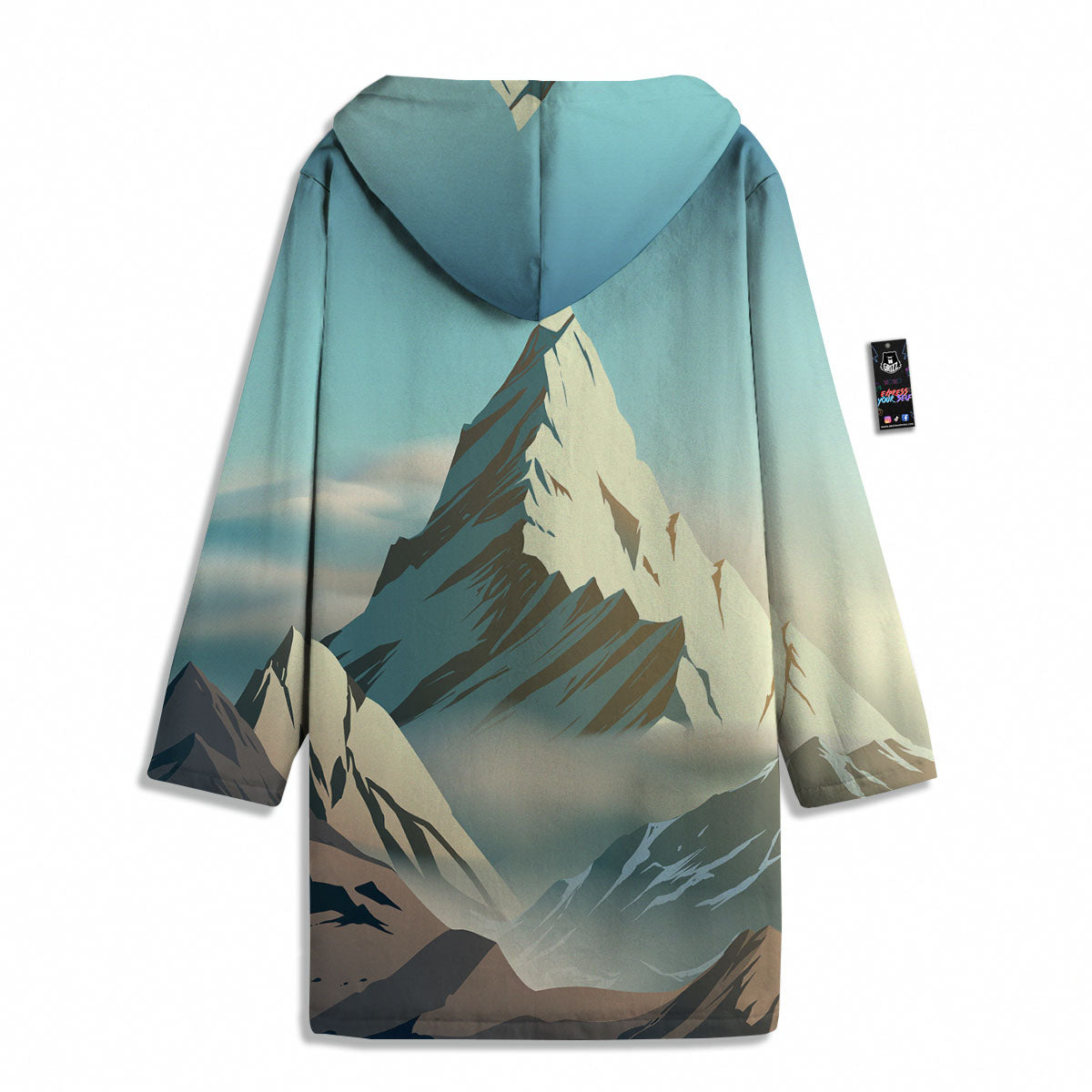 High Mountain Print Men's Windbreaker Jacket-grizzshop