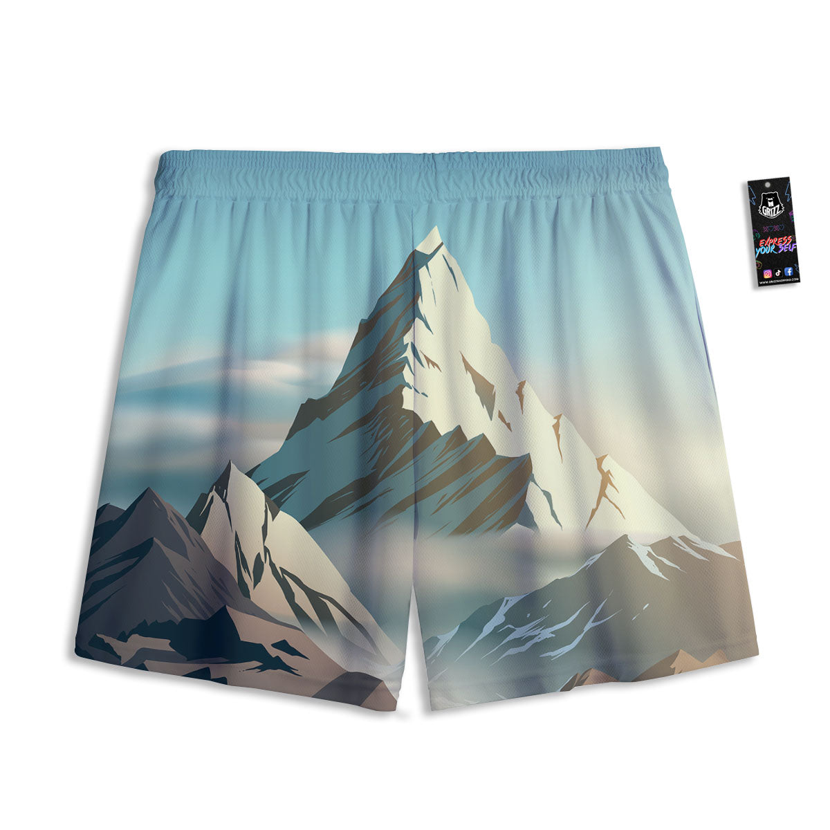 High Mountain Print Mesh Shorts