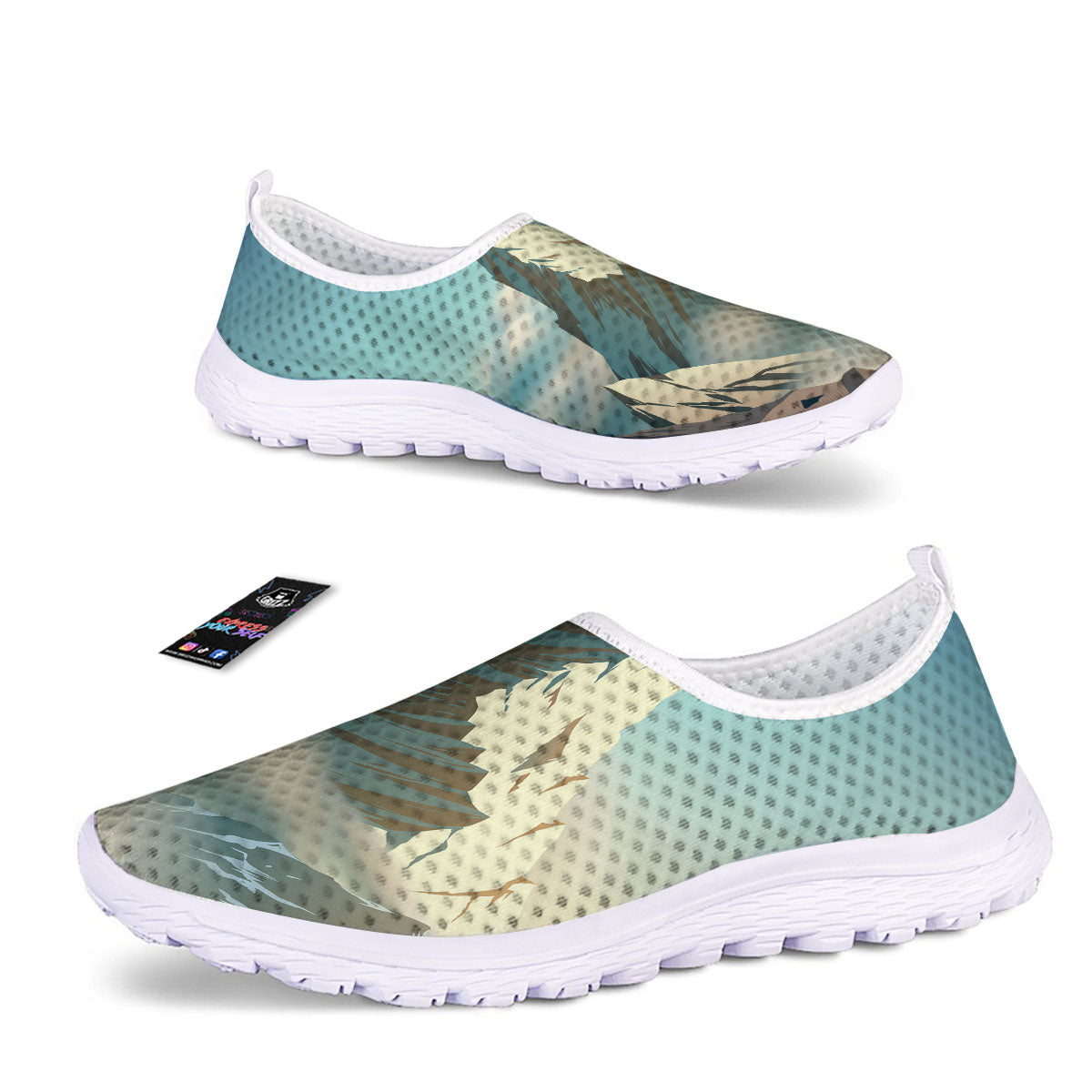 High Mountain Print Nurse Shoes-grizzshop
