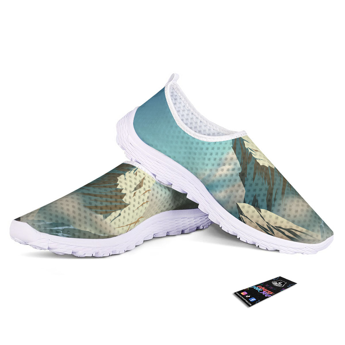 High Mountain Print Nurse Shoes-grizzshop