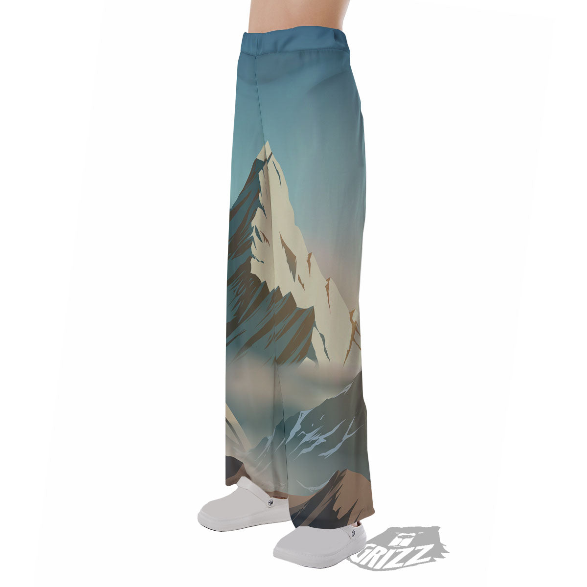 High Mountain Print Pajama Pants-grizzshop