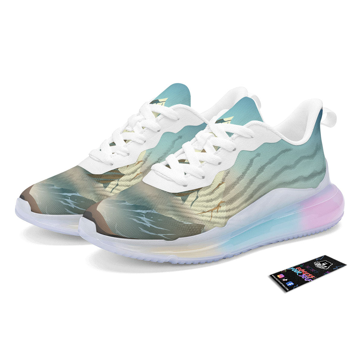 High Mountain Print Running Sneakers-grizzshop