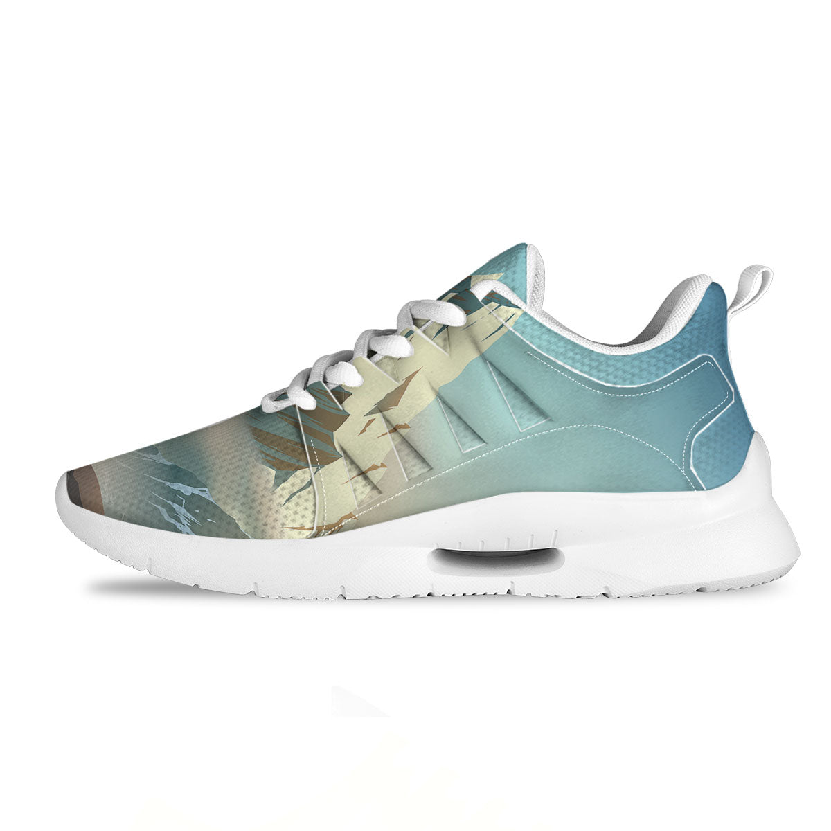 High Mountain Print Tennis Shoes-grizzshop