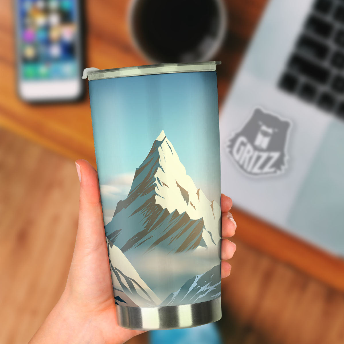 High Mountain Print Tumbler-grizzshop