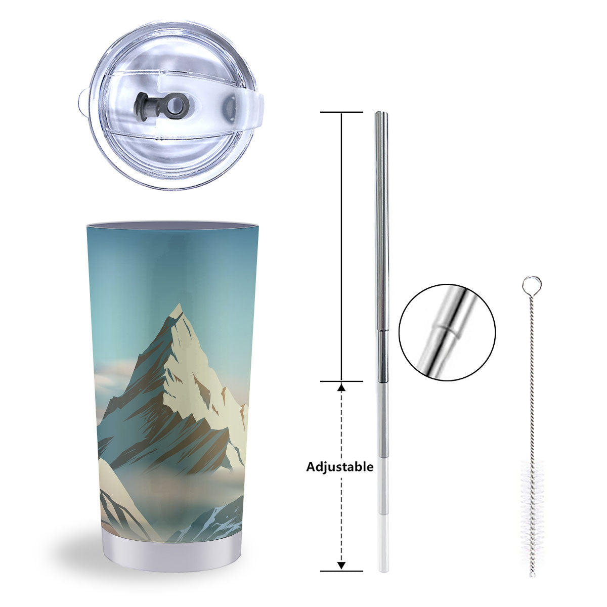 High Mountain Print Tumbler-grizzshop