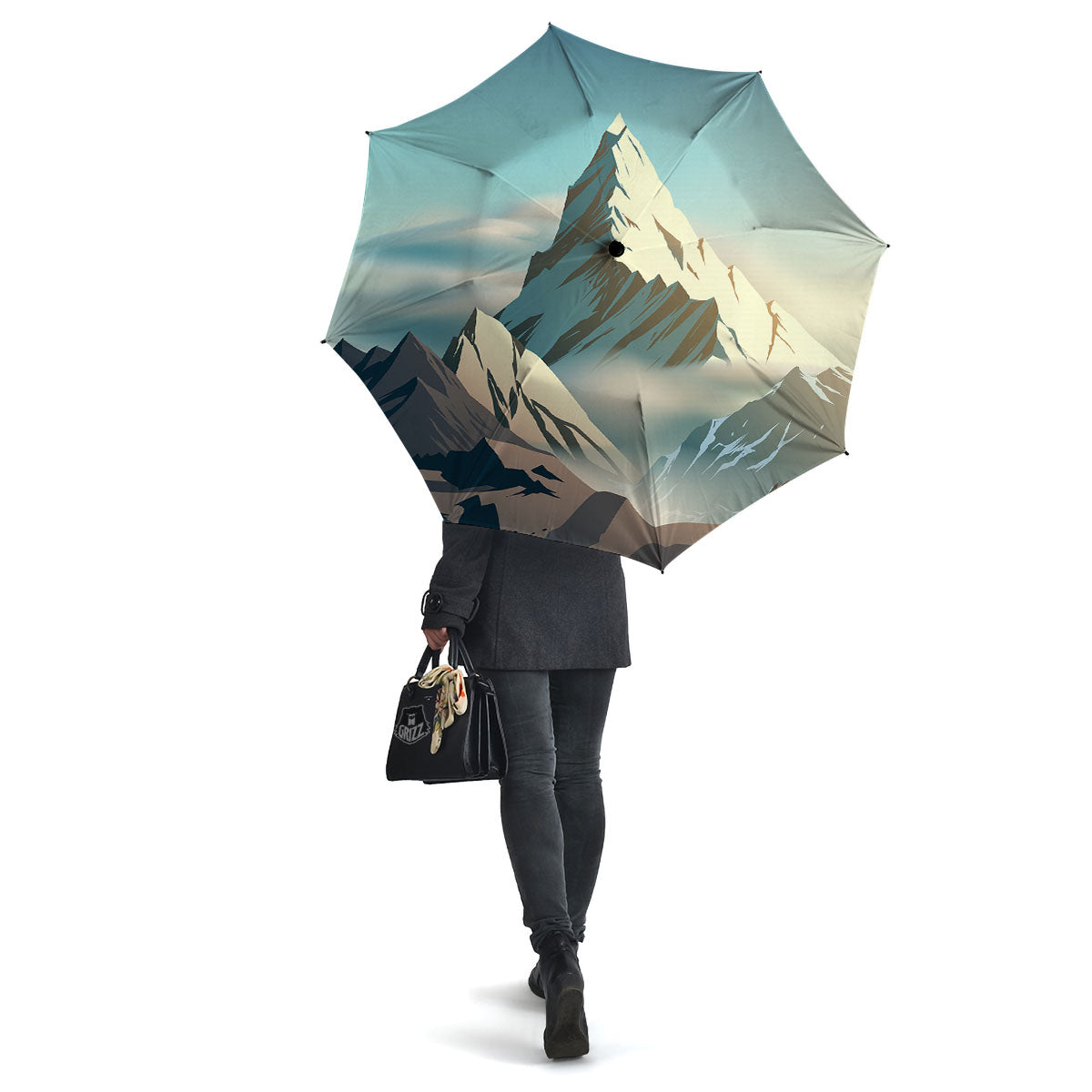 High Mountain Print Umbrella-grizzshop
