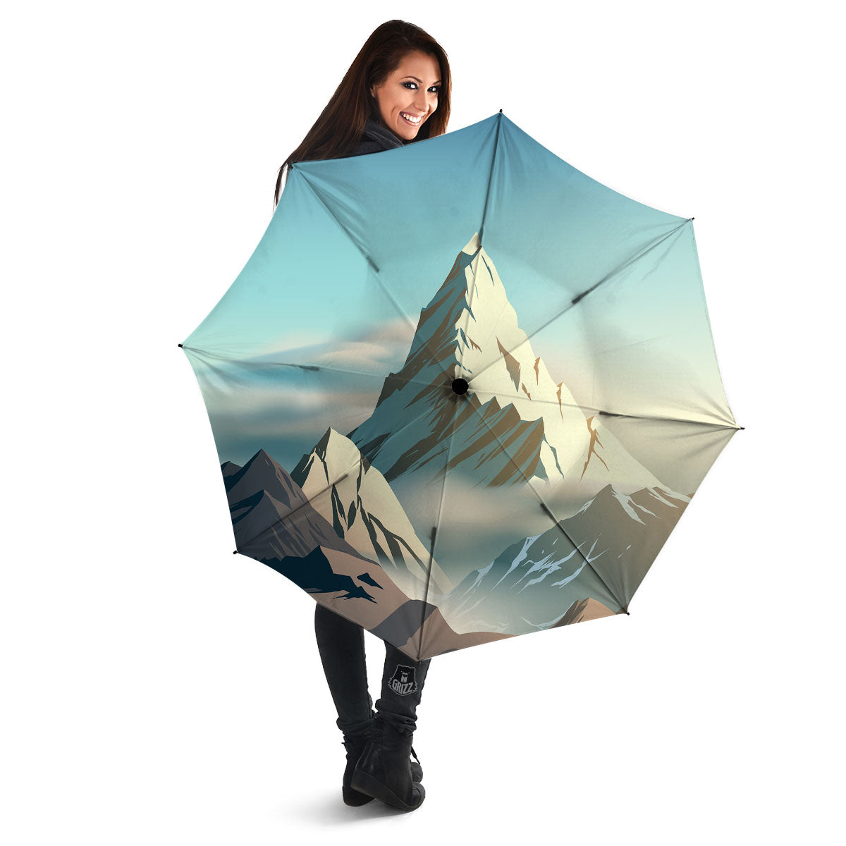 High Mountain Print Umbrella-grizzshop