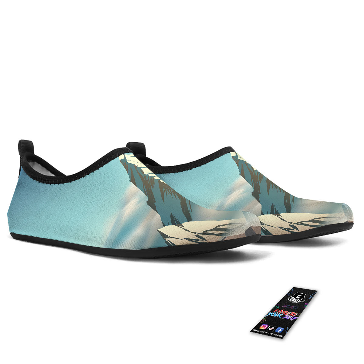 High Mountain Print Water Shoes-grizzshop