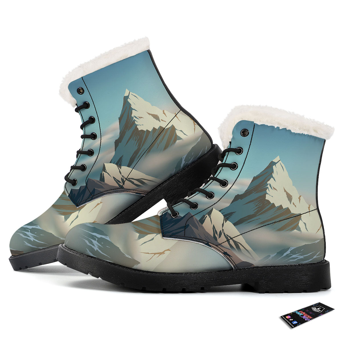 High Mountain Print Winter Boots-grizzshop