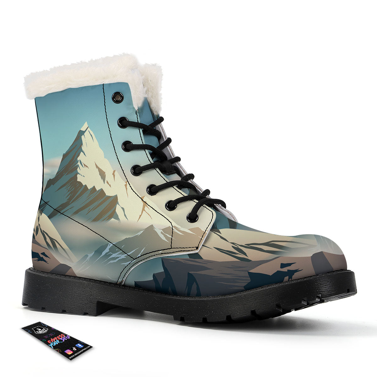 High Mountain Print Winter Boots-grizzshop
