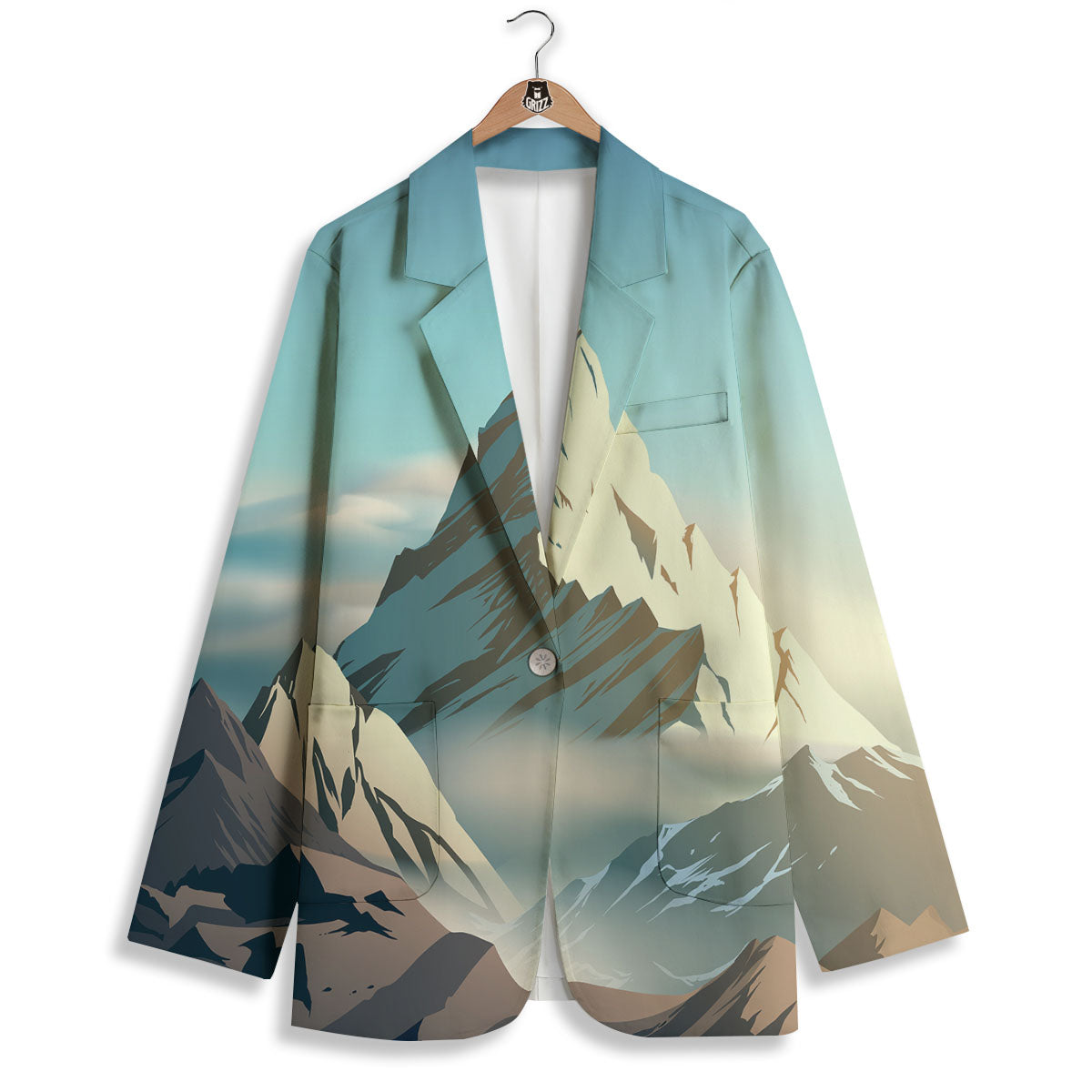 High Mountain Print Women's Blazer-grizzshop