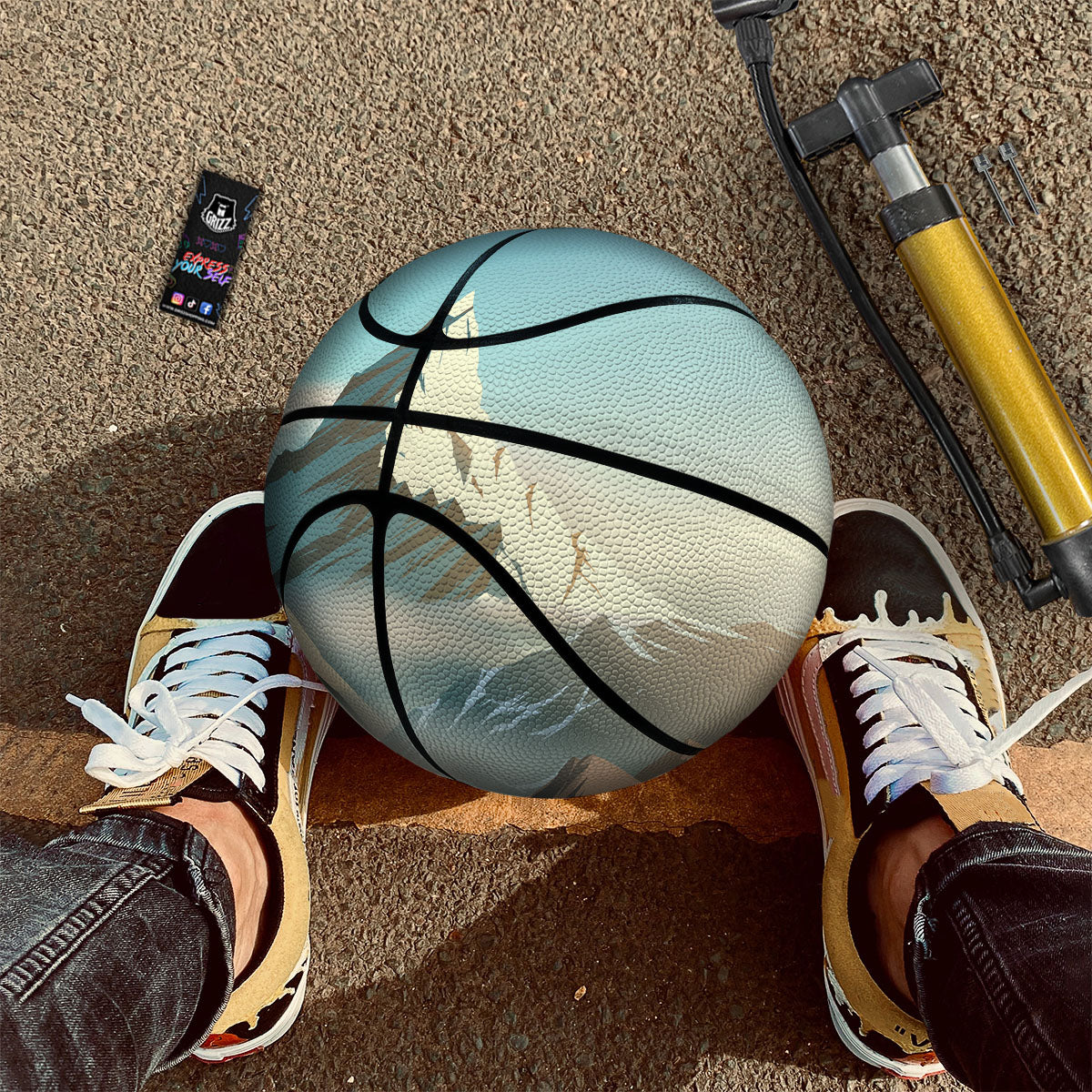 High Mountain Print Basketball