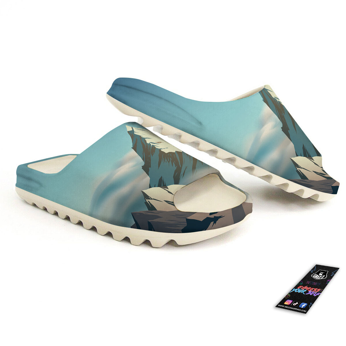 High Mountain Print Sandals-grizzshop