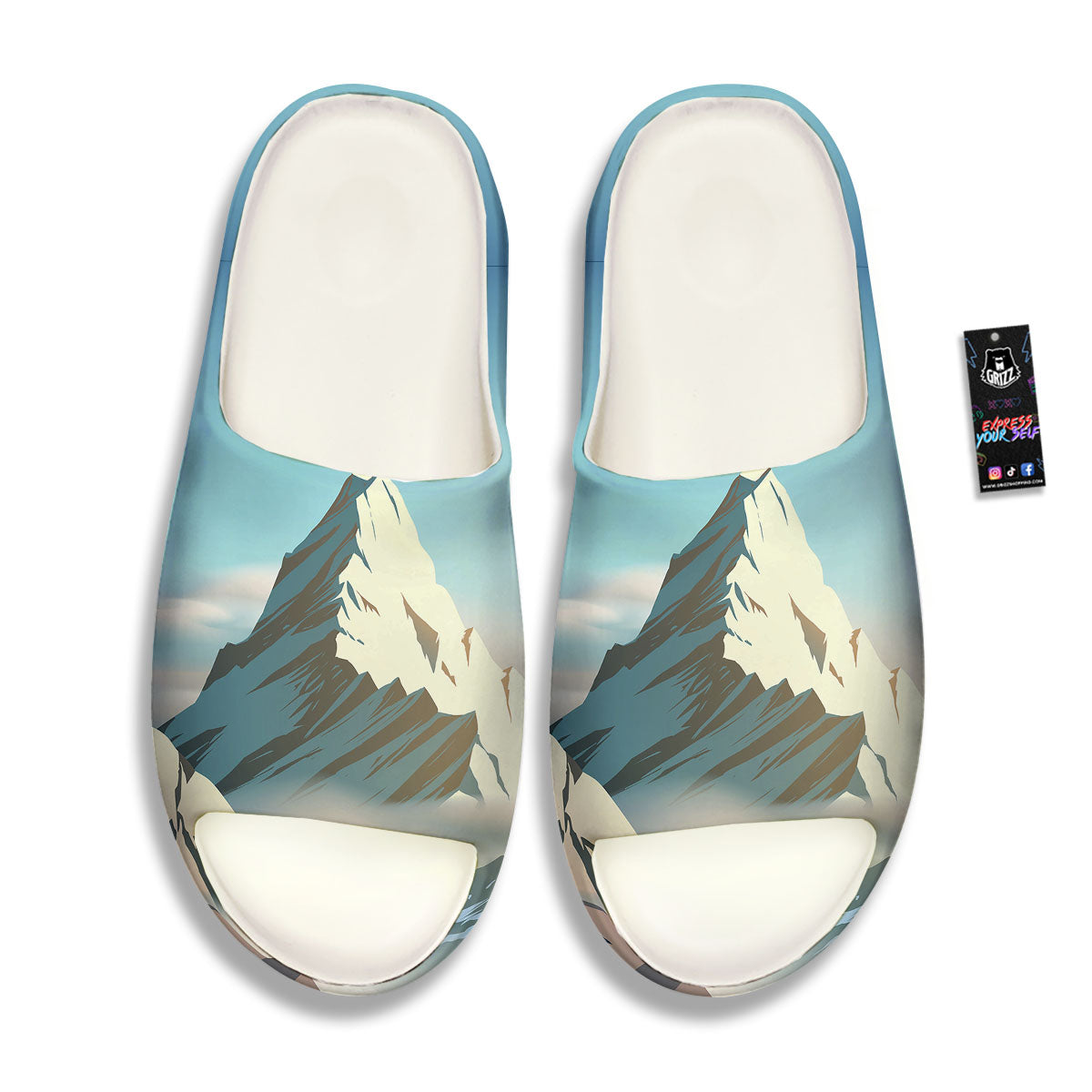 High Mountain Print Sandals-grizzshop