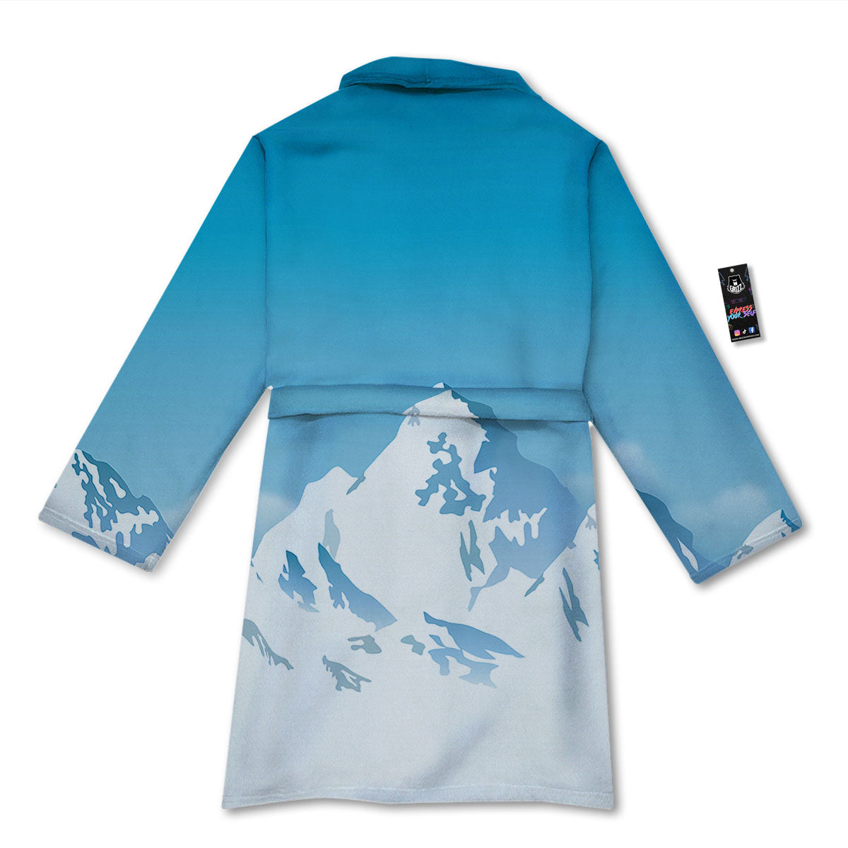 Himalaya Mountain Print Bathrobe-grizzshop