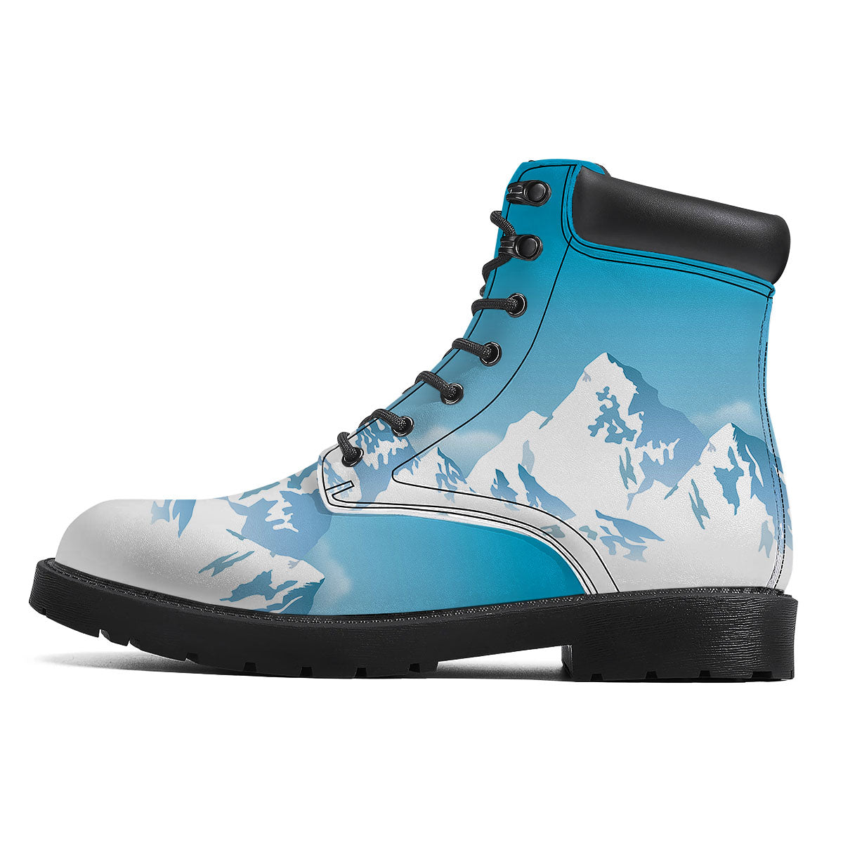 Himalaya Mountain Print Boots-grizzshop