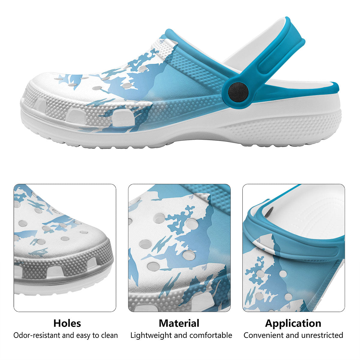 Himalaya Mountain Print Clog-grizzshop