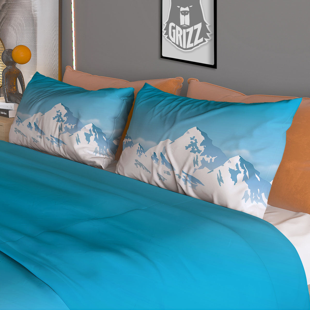 Himalaya Mountain Print Duvet Cover Bedding Set