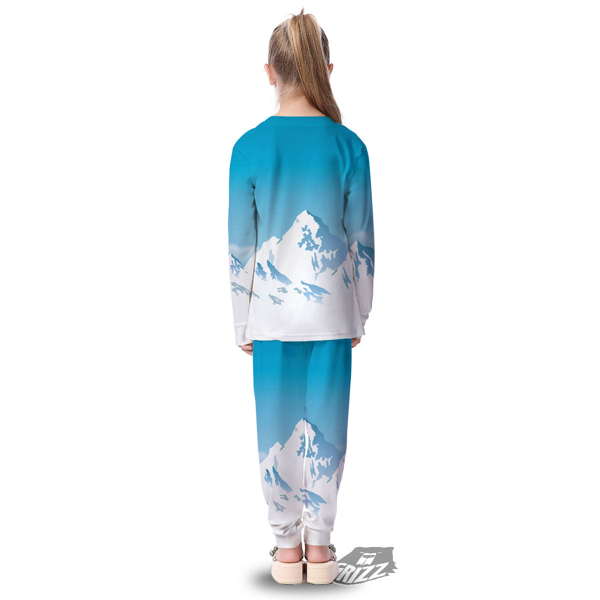 Himalaya Mountain Print Kid's Pajamas-grizzshop
