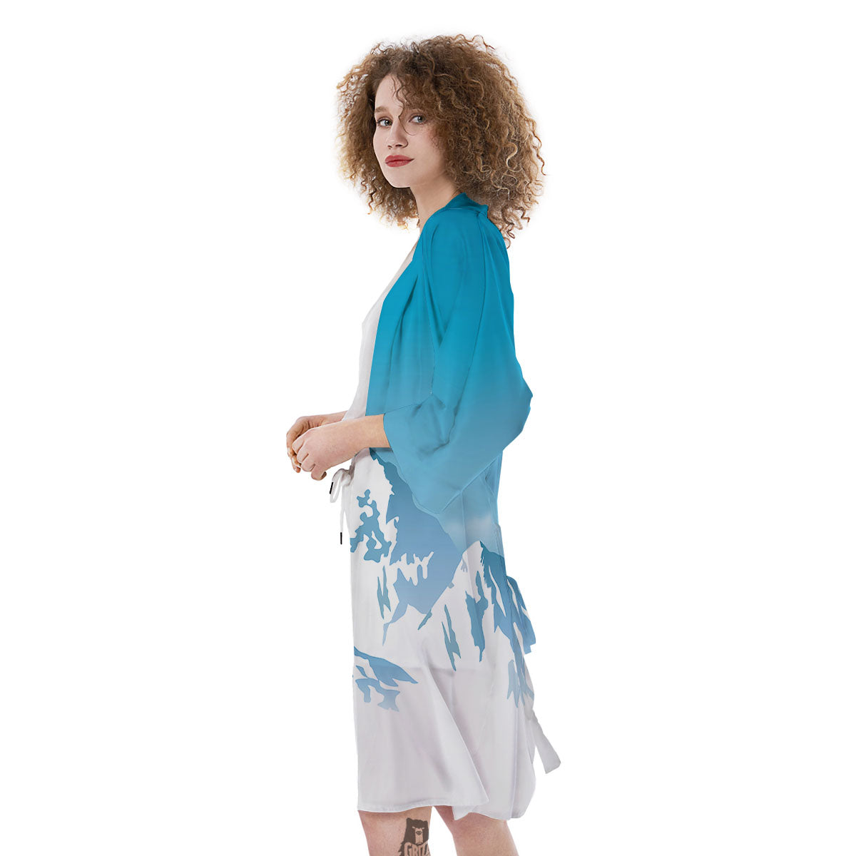 Himalaya Mountain Print Kimono-grizzshop