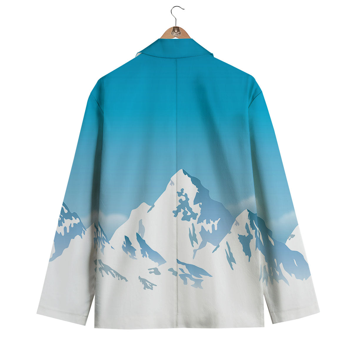 Himalaya Mountain Print Men's Blazer-grizzshop