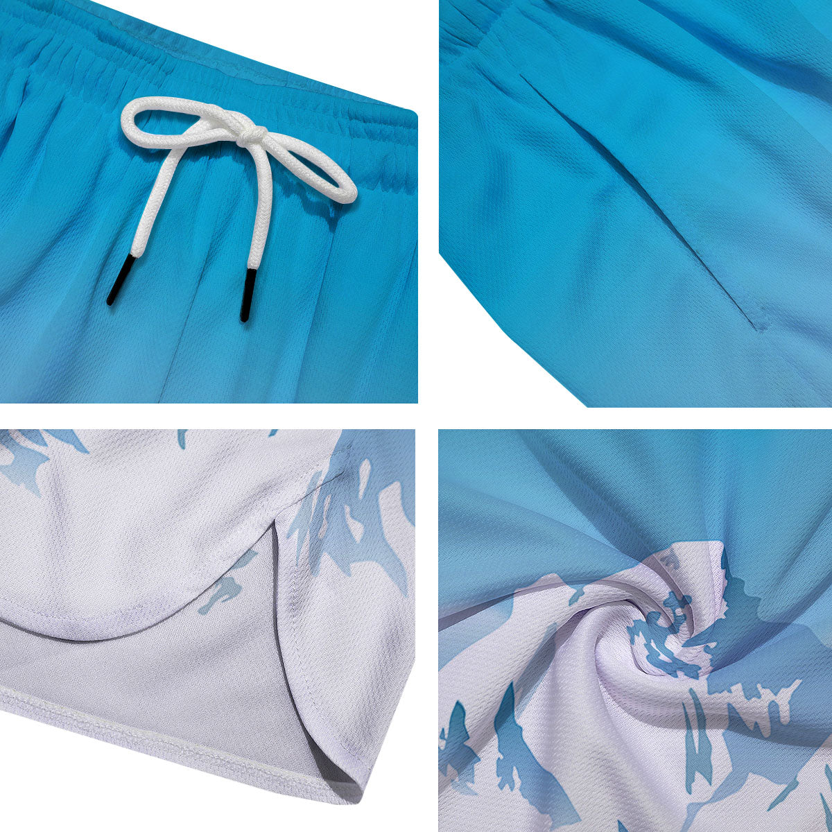 Himalaya Mountain Print Men's Running Shorts-grizzshop