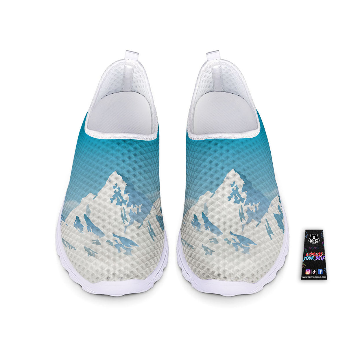 Himalaya Mountain Print Nurse Shoes-grizzshop