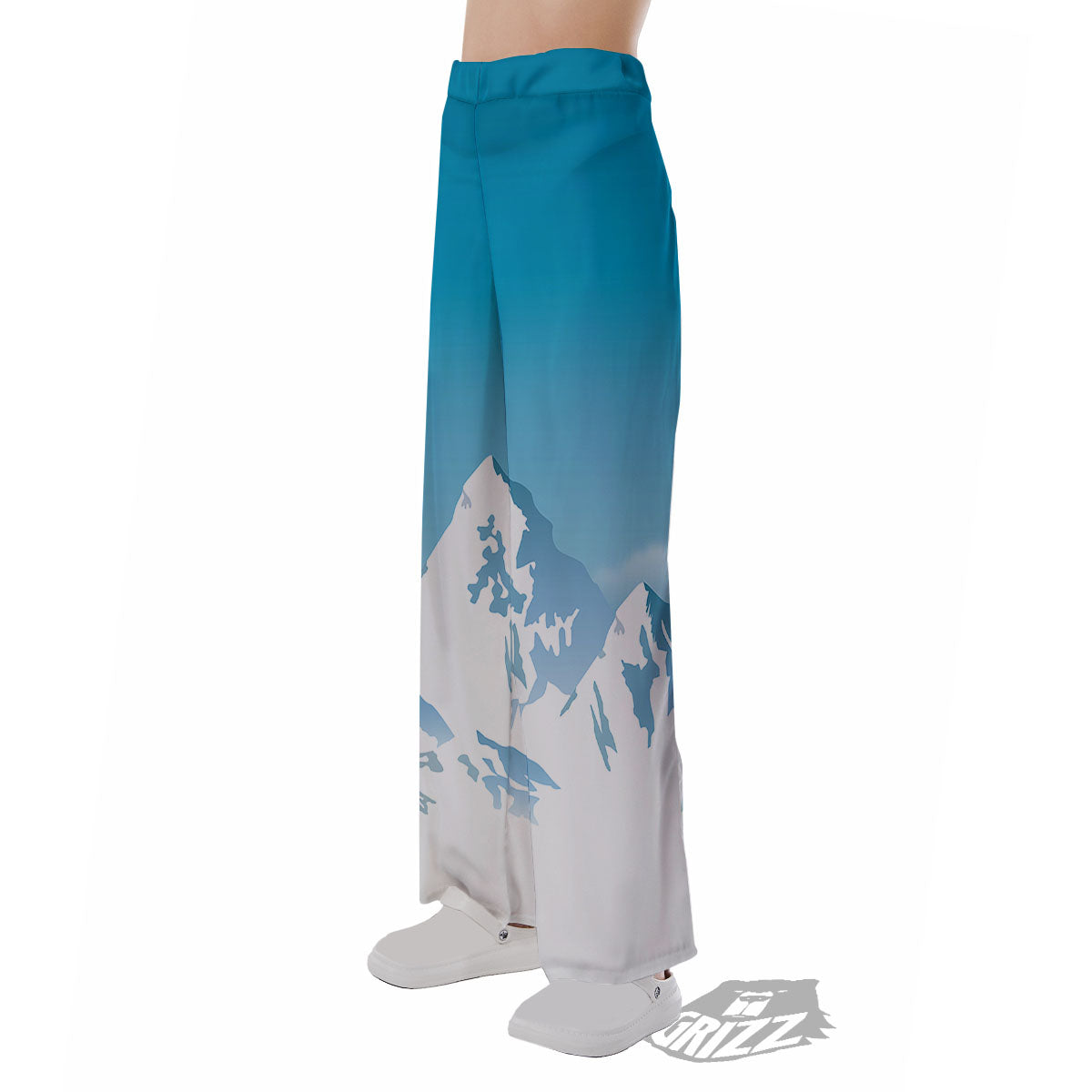 Himalaya Mountain Print Pajama Pants-grizzshop
