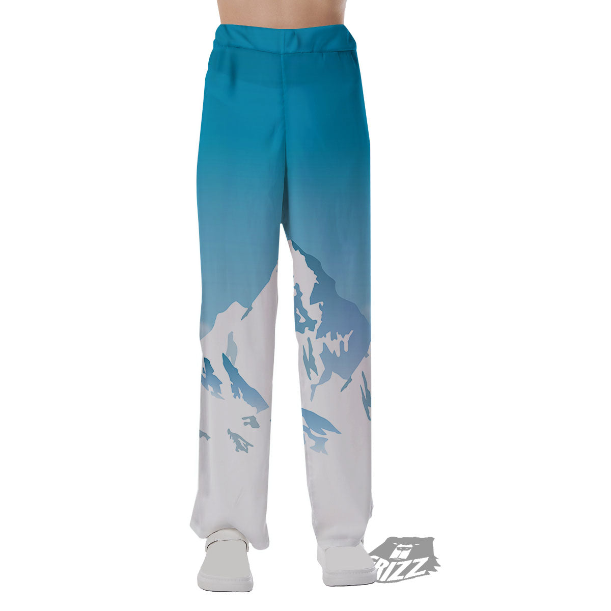 Himalaya Mountain Print Pajama Pants-grizzshop