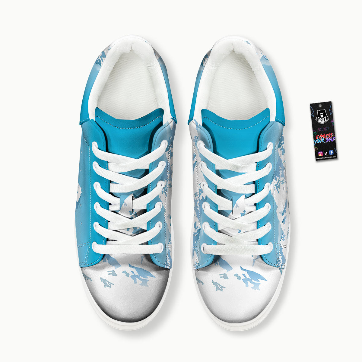 Himalaya Mountain Print Platform Shoes-grizzshop